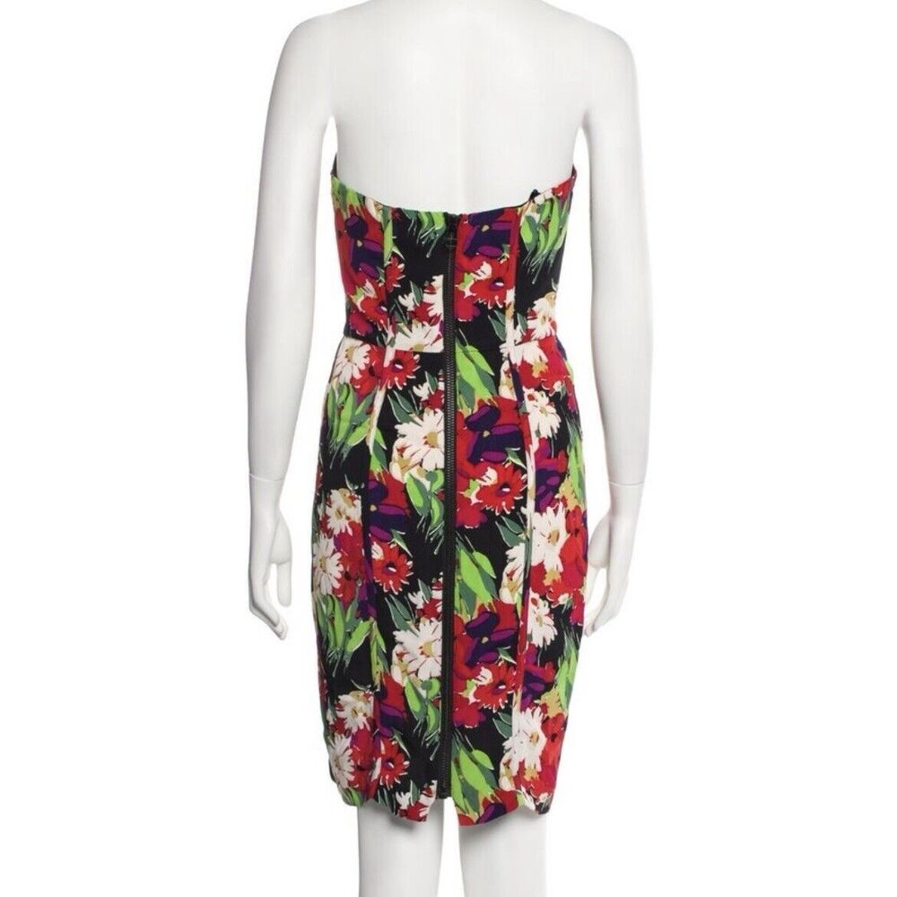 Veronica Beard Saffron Floral Strapless Cocktail Dress Sweetheart Neck Size 4 - Picture 3 of 6